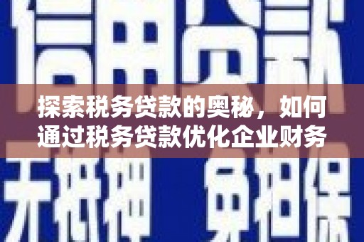 含山探索税务贷款的奥秘，如何通过税务贷款优化企业财务