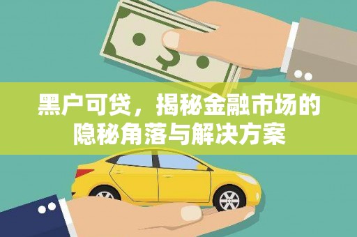 含山黑户可贷，揭秘金融市场的隐秘角落与解决方案