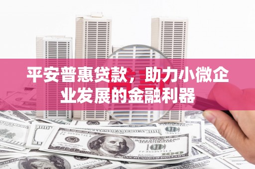 含山平安普惠贷款，助力小微企业发展的金融利器
