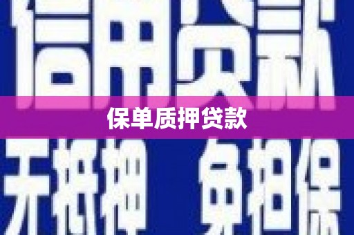 含山保单质押贷款