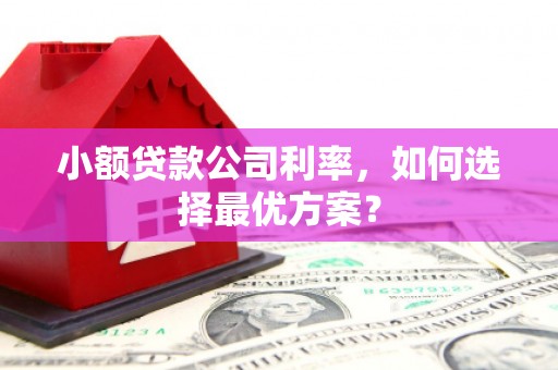 含山小额贷款公司利率，如何选择最优方案？
