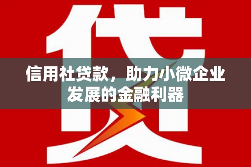 含山信用社贷款，助力小微企业发展的金融利器