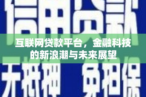 含山互联网贷款平台，金融科技的新浪潮与未来展望